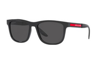 PRADA Acetate Irregular Shape Sunglasses Men's Black
