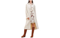HERMES Coats Women's Natural White