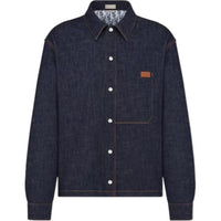 DIOR Logo Patch Buttoned Denim Jacket