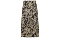 DIOR Mid Length Flared Skirt Casual Long Skirt Women's Black