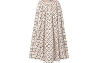 LOUIS VUITTON By The Pool Casual Long Skirt Women's Beige Yellow