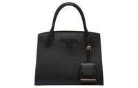 PRADA Leather Shoulder Bag, Crossbody Bag, Handbag Trumpets Women's Black