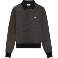 CELINE Triomphe Polo Shirt In Striped Jersey