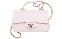 CHANEL Classic Flap CF Lambskin Shoulder Bag Crossbody Bag Handbag Regular Women's Pink