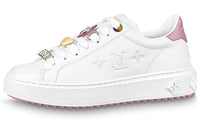 LOUIS VUITTON Time Out Skateboard Shoes Women's White Pink