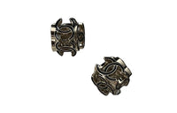 CHANEL Stud Earrings Unisex Black