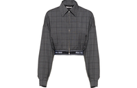 MIU MIU Cropped Coats Women's Slate Gray