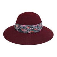 HERMES Fur Top Hats Women's Burgundy