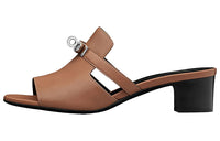 HERMES Candy Odor Resistant Slide Slippers Women's Brown
