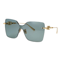 DIOR Metal Irregular Shape Sunglasses Women's Gold