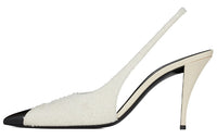 SAINT LAURENT Vesper Slim Heel High Heels 9cm Women's White