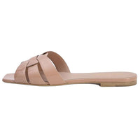SAINT LAURENT Tribute Slide Slippers Women's Pink