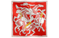 HERMES Silk Scarves Women's Red