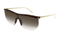 SAINT LAURENT Plastic Metal Irregular Shape Sunglasses Women's Tortoiseshell