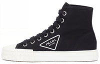 PRADA Canvas Shoes Women's High Top Black