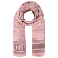 DIOR Cotton Knit Scarves Unisex Pink