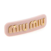 MIU MIU Artificial Glass Hair Clips Women's Pink