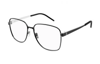 SAINT LAURENT Metal Oval Eyeglass Frames Men's Black