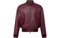 LOUIS VUITTON Epi Leather Harrington Jacket Jackets Coats Men's Burgundy