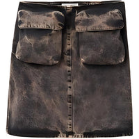 MIU MIU Casual Short Skirts Women's Brown