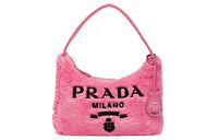 PRADA Re Edition 2000 Terry Mini Bag Petal Pink/Black