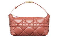 DIOR Travel Cow Leather Portable Clutch Medium Size Women's Red