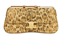 CELINE Triomphe Canvas Crossbody Bag Shoulder Bag Women's Leopard Print