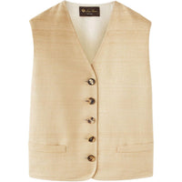 Loro Piana SS24 Vest Women's Toasted Sesame Color