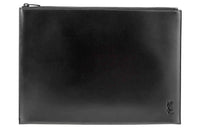 SAINT LAURENT Monogram Calfskin Clutch Small Size Men's Black