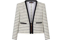 LOUIS VUITTON Striped Tweed Boxy Jacket