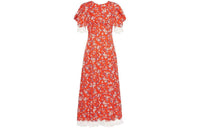 MIU MIU Short-Sleeved Dresses Women's Red