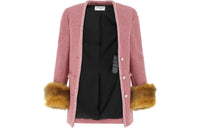 SAINT LAURENT FW22 Business Suit Coat Women's Pink