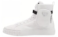 PRADA Wheel Re Nylon High Top Stylish Skateboarding Shoes Women's White