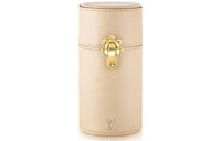 LOUIS VUITTON Leather Storage Boxes Women's Beige