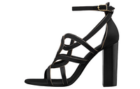 HERMES Strap Sandals Women's Black