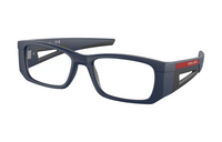 PRADA Injection Molding Irregular Shape Eyeglass Frames Men's Blue
