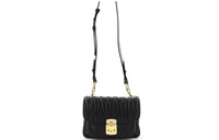 MIU MIU Sheepskin Shoulder Bag Crossbody Bag Women's Black