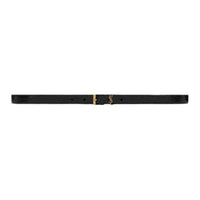 SAINT LAURENT Cow Leather Belts Women's Black Width  2CM