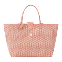 GOYARD Saint Louis Canvas With Leather Handbag Large Size Women's Coral Pink