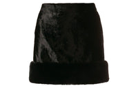 SAINT LAURENT Leather Short Skirts Women's Black