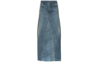 SAINT LAURENT SS21 Denim Long Skirts Women's Blue