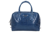 PRADA Crocodile Leather Handbag Women's Blue