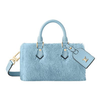 LOUIS VUITTON Leather Trim Handbag Shoulder Bag Crossbody Bag Extra Mini Women's Blue