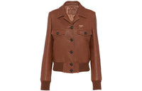 PRADA Crocodile embossed Leather Jacket