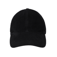 PRADA Logo Plaque Corduroy Baseball Cap