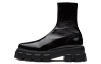 PRADA Monolith Ankle Boots Women's Black