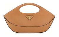 PRADA Leather Shoulder Bag Crossbody Bag Handbag Women's Brown