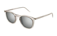 SAINT LAURENT Acetate Irregular Shape Sunglasses Women's Silver