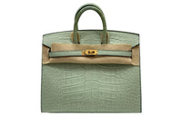 HERMES Birkin Matte Finish Alligator Leather Handbag Women's Mint Green