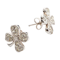 CHANEL Silver-Plated Stud Earrings Women's Silver